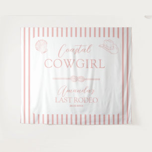 Coastal Cowgirl Hut Western Junggesellinnenabschie Wandteppich
