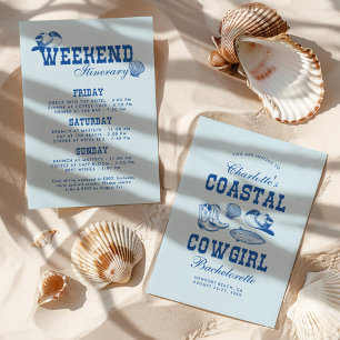 Coastal Cowgirl Junggesellinnen-Wochenende Einladung