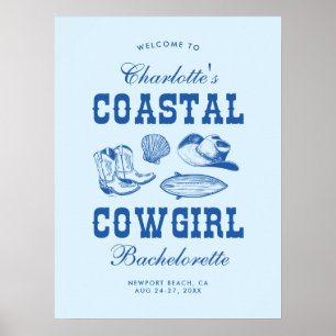 Coastal Cowgirl Junggesellinnen-Wochenende Poster