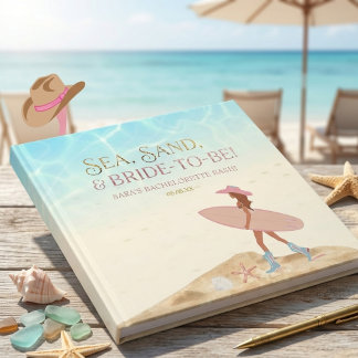 Coastal Cowgirl Meer Sand Stiefel Strand Gästebuch