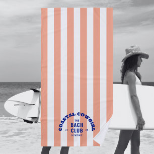 Coastal Cowgirl The Bach Club Rosa Cabana Streifen Strandtuch