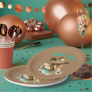 Coastal Cowgirl Western 9" Party  Pappteller