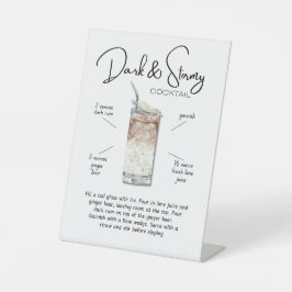 Coastal Dark & Stormy Cocktail Drink Sockelschild