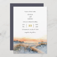Coastal Dunes Golden Sunset Abend Beach Hochzeit
