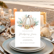 Coastal Fall Pumpkin Seashells Erntedank Dinner