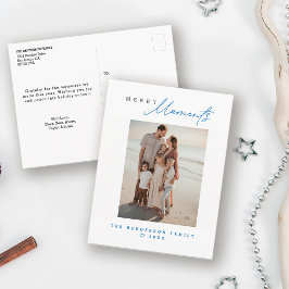 Coastal Family Beach vacation Custom Holiday Photo Feiertagspostkarte