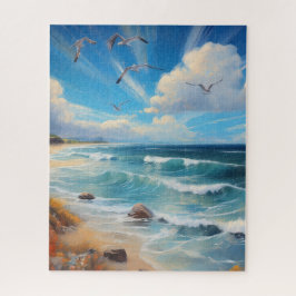 Coastal Flight Shoreline Seagulls Puzzle