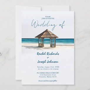 Coastal Gazebo Beach Hochzeitseinladungen Einladung