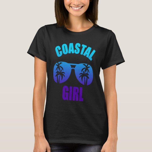Coastal Girl Summer Vacation T-Shirt (Vorderseite)