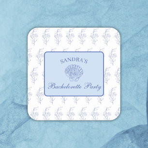 Coastal Grandma Strand Junggesellinnenabschied Quadratischer Aufkleber