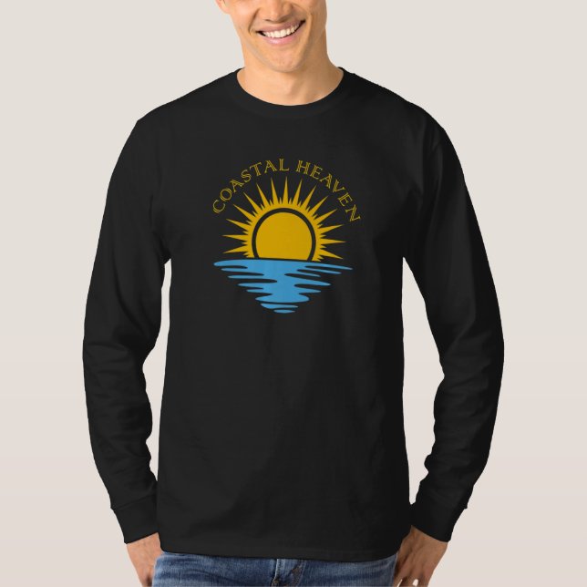 Coastal Heaven Sun Surf Ocean Tropical Oasis Premi T-Shirt (Vorderseite)