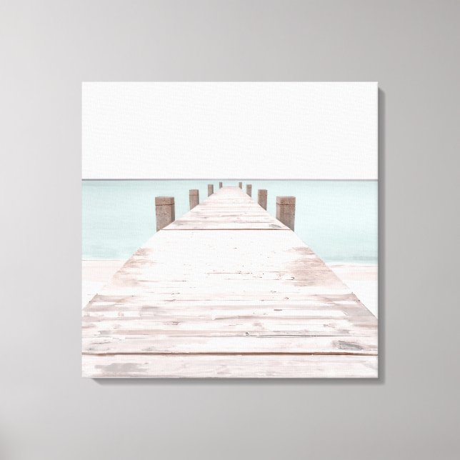 Coastal Holz Pier Canvas Print Leinwanddruck (Vorderseite)