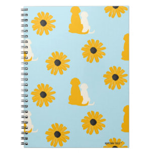 Coastal Hunde und Blume Spiral Notebook Journal Notizblock