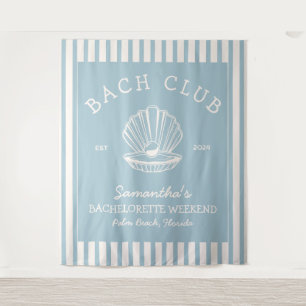Coastal Junggeselinnen-Abschied Blue Cream Club Wandteppich