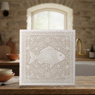 Coastal Life Series Fisch D1208 Fliese