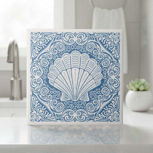 Coastal Life Series Jakobsmuschelschale Blau D1208 Fliese