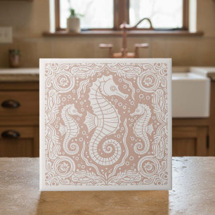 Coastal Life Series Seepferdchen Koralle D1208 Fliese