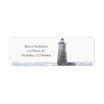 Coastal Lighthouse & Atlantic Ocean Nautical Theme