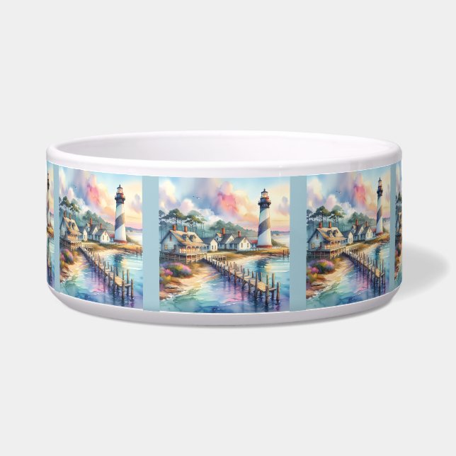 Coastal Lighthouse & Beach Hütten Szene Napf (Vorderseite)