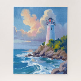 Coastal Lighthouse | Blue Ocean Waves Sea Puzzle