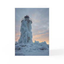 coastal lighthouse in winter