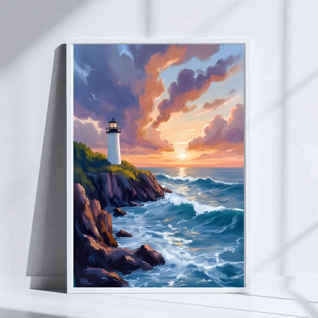 Coastal Lighthouse Sunset | Bilder am Strand Poster (Von Creator hochgeladen)