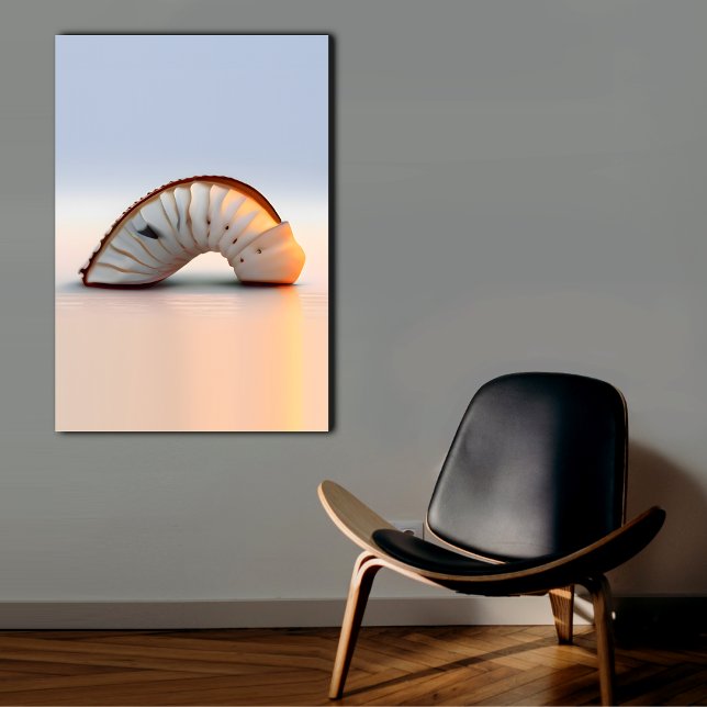 Coastal Living Room Mauer Art Seashell Leinwanddruck (Von Creator hochgeladen)