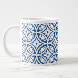 Coastal Lotus Tile Muster - The White Lotus Jumbo-Tasse