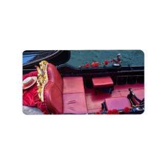 Coastal Luxury Gondola in Venice Adressaufkleber