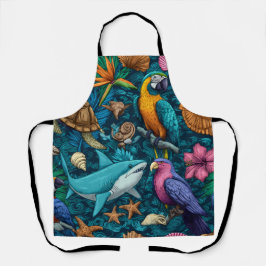 Coastal Mood All-Over Print Apron Gift Schürze