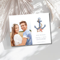 Coastal Nautical Foto Beach Hochzeit Save the Date