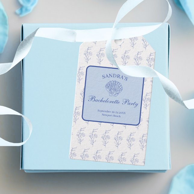 Coastal Oma Beach Bach Junggeselinnen-Abschied Geschenkanhänger (Coastal Grandma Beach Bach Bachelorette Party Gift Tags)