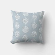 Coastal Palm Leaf Muster Baby Blue
