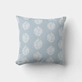 Coastal Palm Leaf Muster Baby Blue Kissen