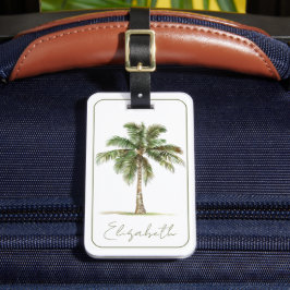 Coastal Palm Tree Personalized Gepäckanhänger