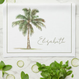 Coastal Palm Tree Personalized Geschirrtuch