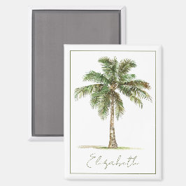 Coastal Palm Tree Personalized Magnet
