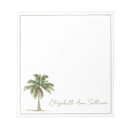 Coastal Palm Tree Personalized Notizblock