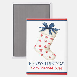 Coastal Red Crab Weihnachtsfest Strumpf Magnet