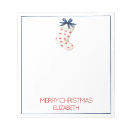 Coastal Red Crab Weihnachtsfest Strumpf Notizblock