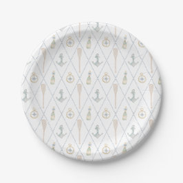 Coastal Sailboat Paper Plates Pappteller