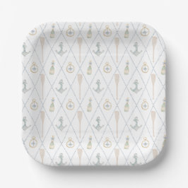 Coastal Sailboat Paper Plates Pappteller