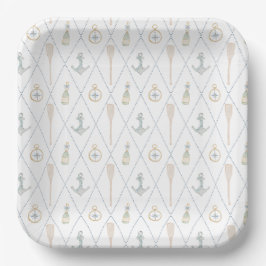 Coastal Sailboat Paper Plates Pappteller