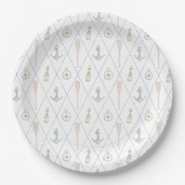 Coastal Sailboat Paper Plates Pappteller
