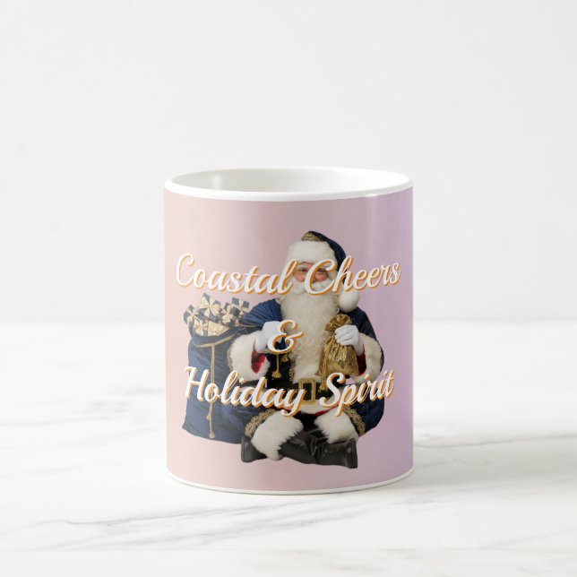 Coastal Santa Holiday Spirit Mug - Blue Velvet  Kaffeetasse (Mittel)