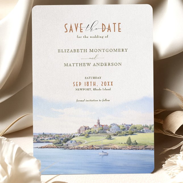 Coastal Save the Date Card - Newport, Rhode Island Einladung (Von Creator hochgeladen)