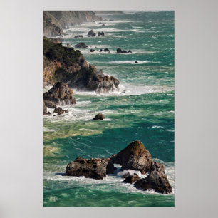 Coastal Scenic With Waves Poster