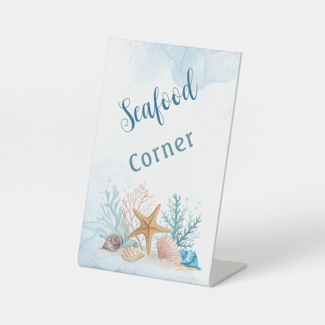 Coastal Seafood Corner Wedding Buffet  Sockelschild (Vorderseite)