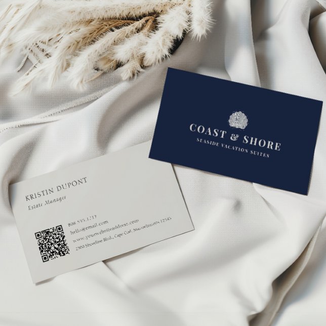 Coastal Seashell Brand Logo Visitenkarte (Von Creator hochgeladen)