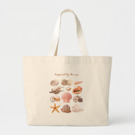 Coastal Seashells Aesthetic Jumbo Stoffbeutel